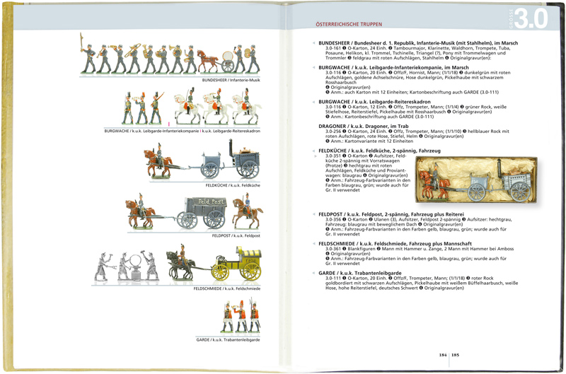 CATALOGUE of all figures and vintage boxes /Size III