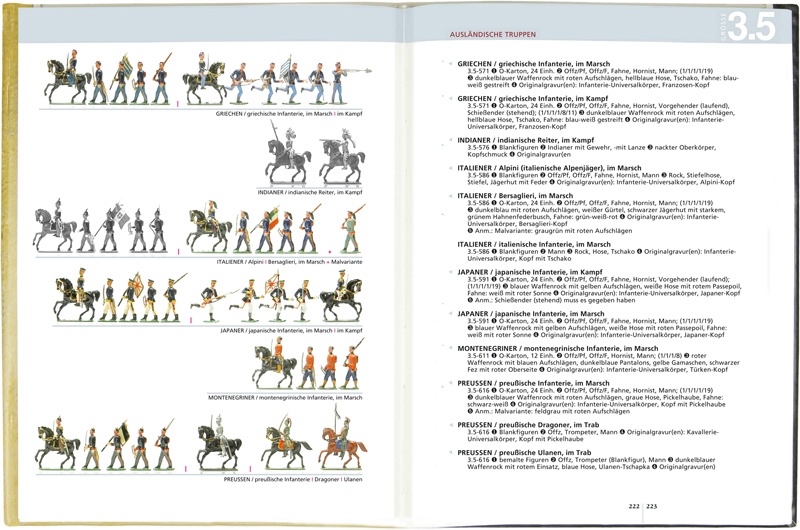 CATALOGUE of all figures and vintage boxes /Size III 1/2